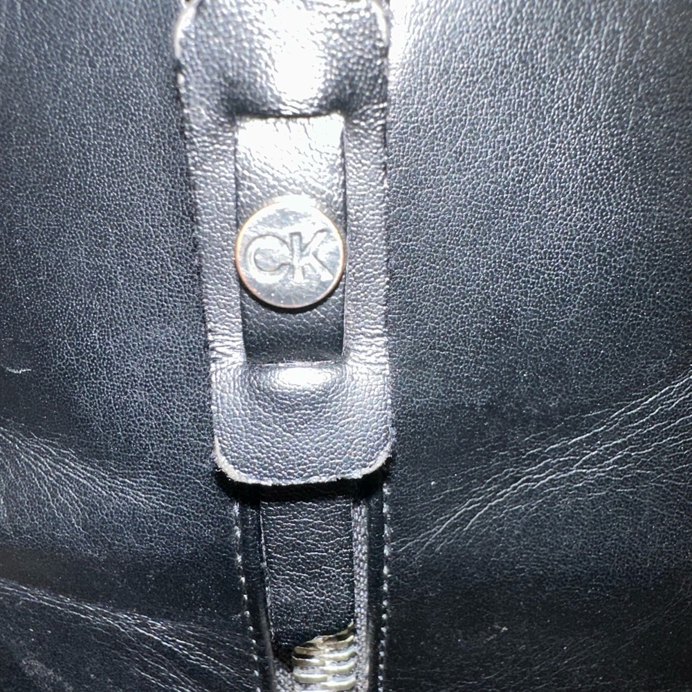 Calvin Klein Black Leather Ankle Boots - Picture 7 of 10
